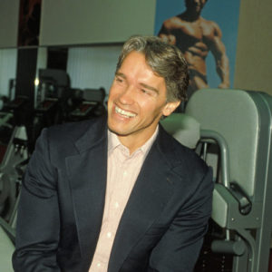 Arnold Schwarzenegger bei der Eröffnung des Studios München